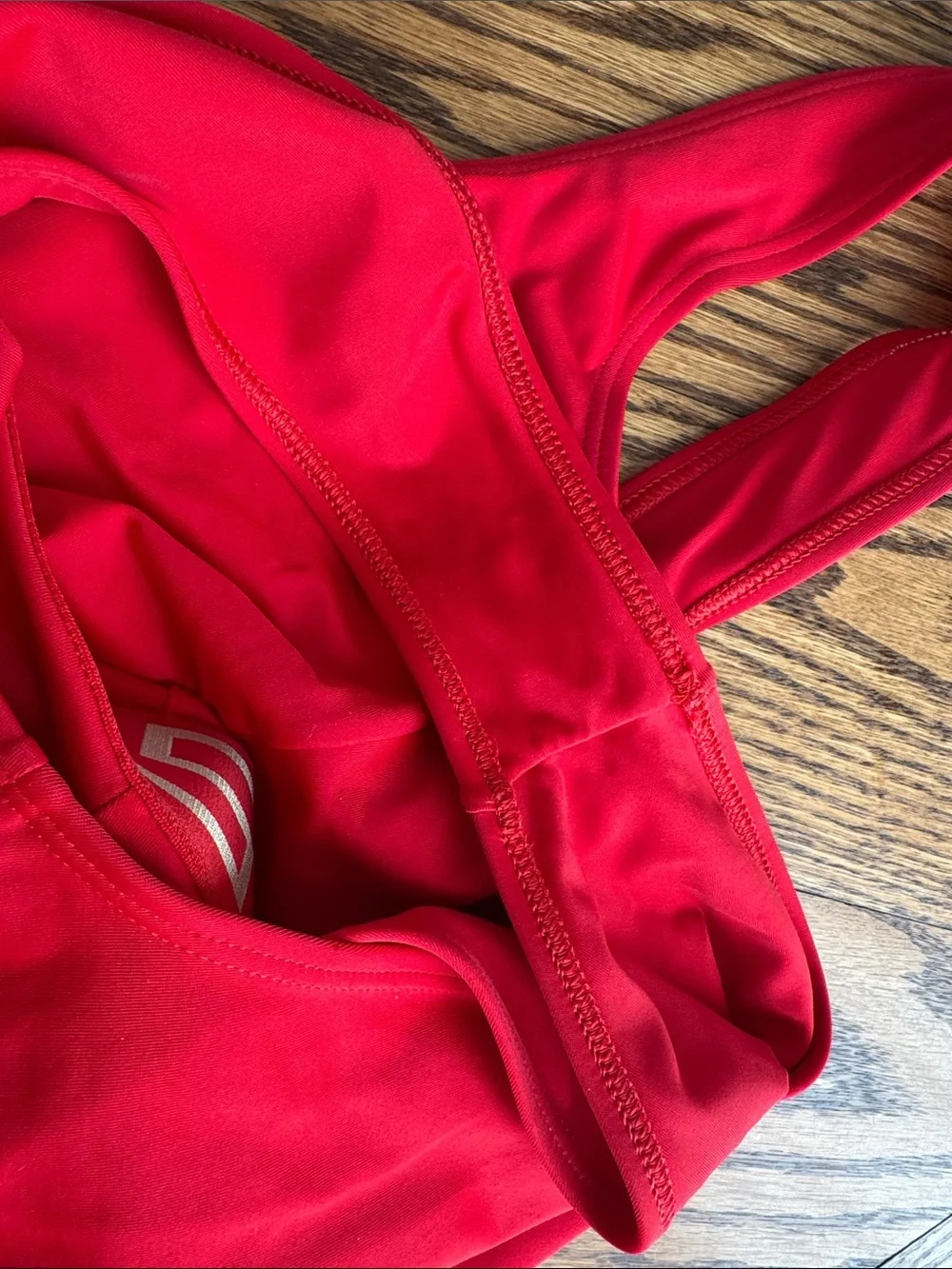 Versace Red One-Piece Swimsuit with Gold Greek Key Waistband
